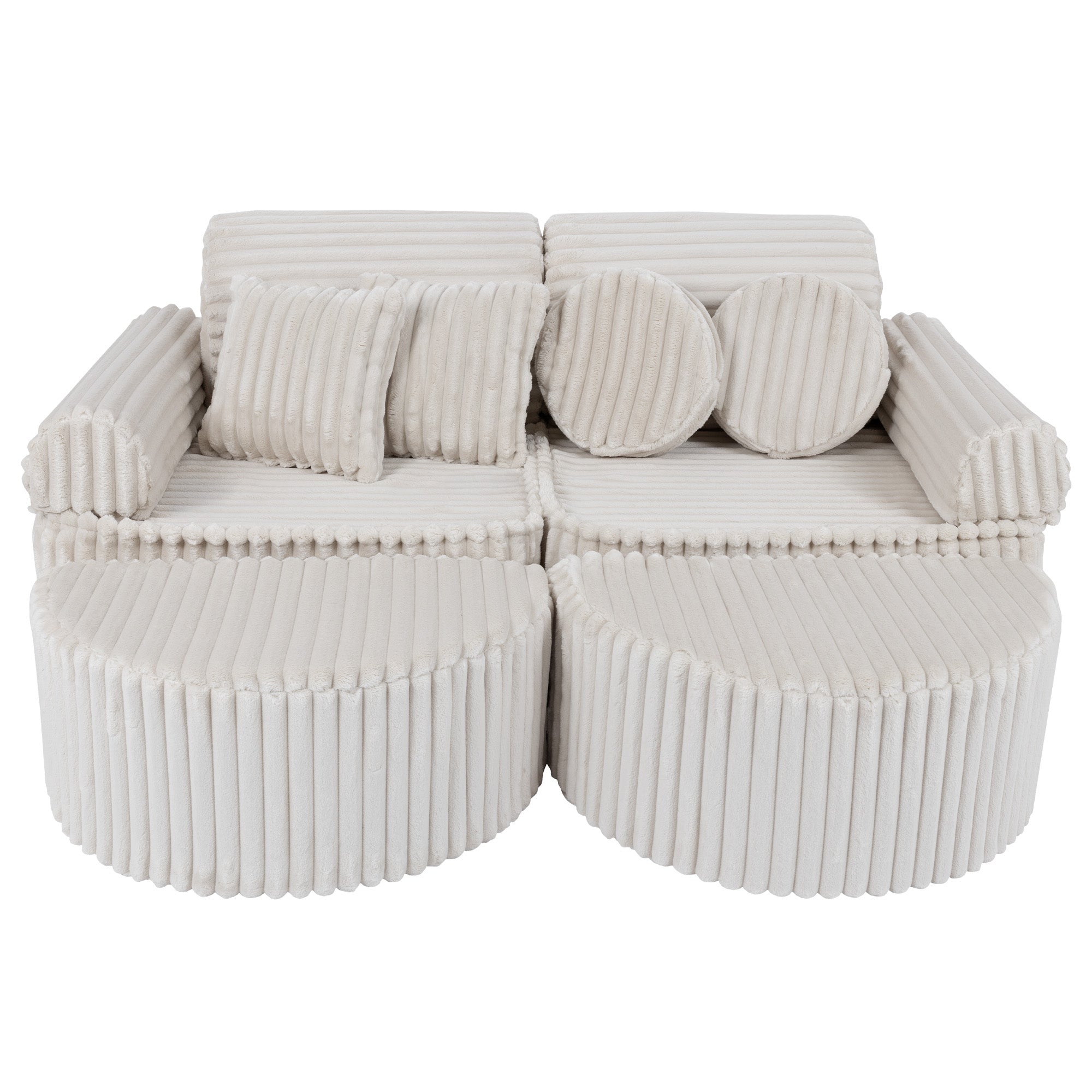 Meowbaby Churros Pocket Sofa Max Cotton Candy White