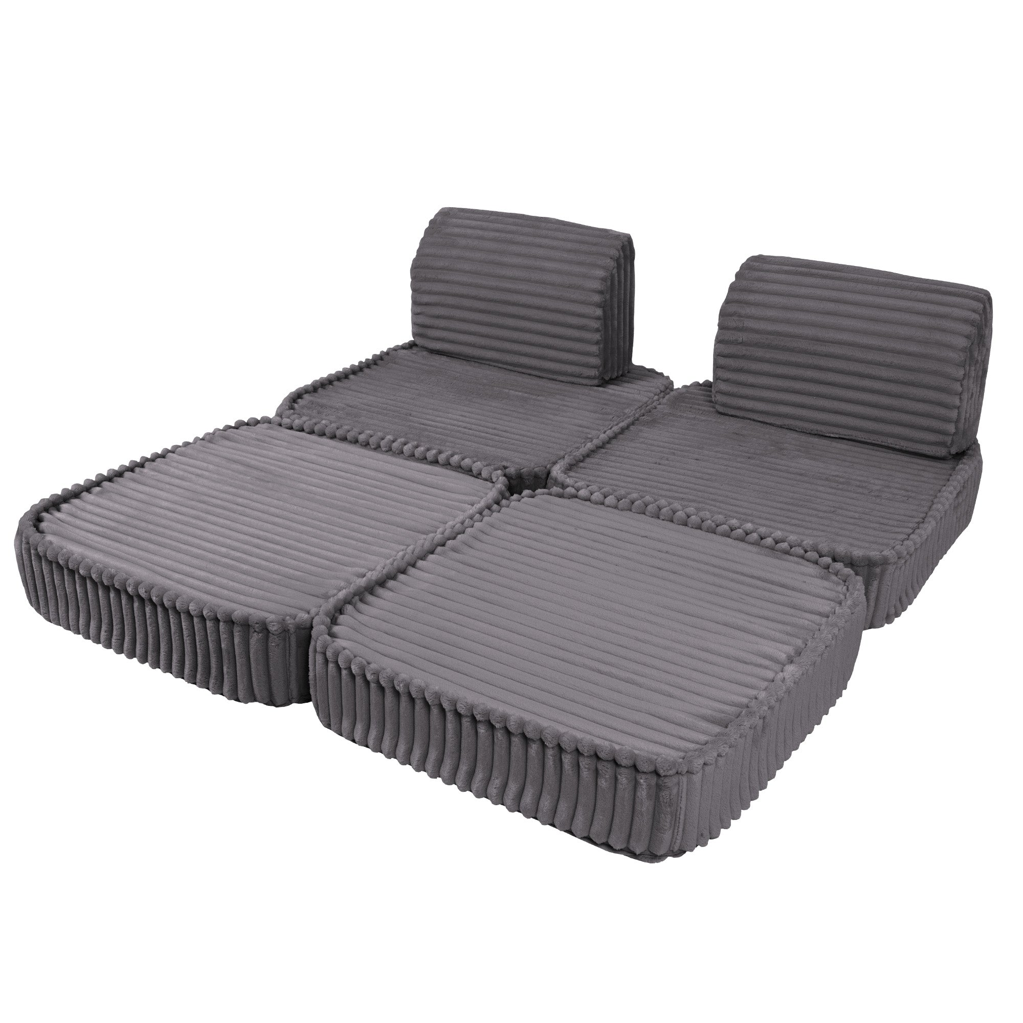Meowbaby Churros Pocket Sofa Basic Jurassic Grey