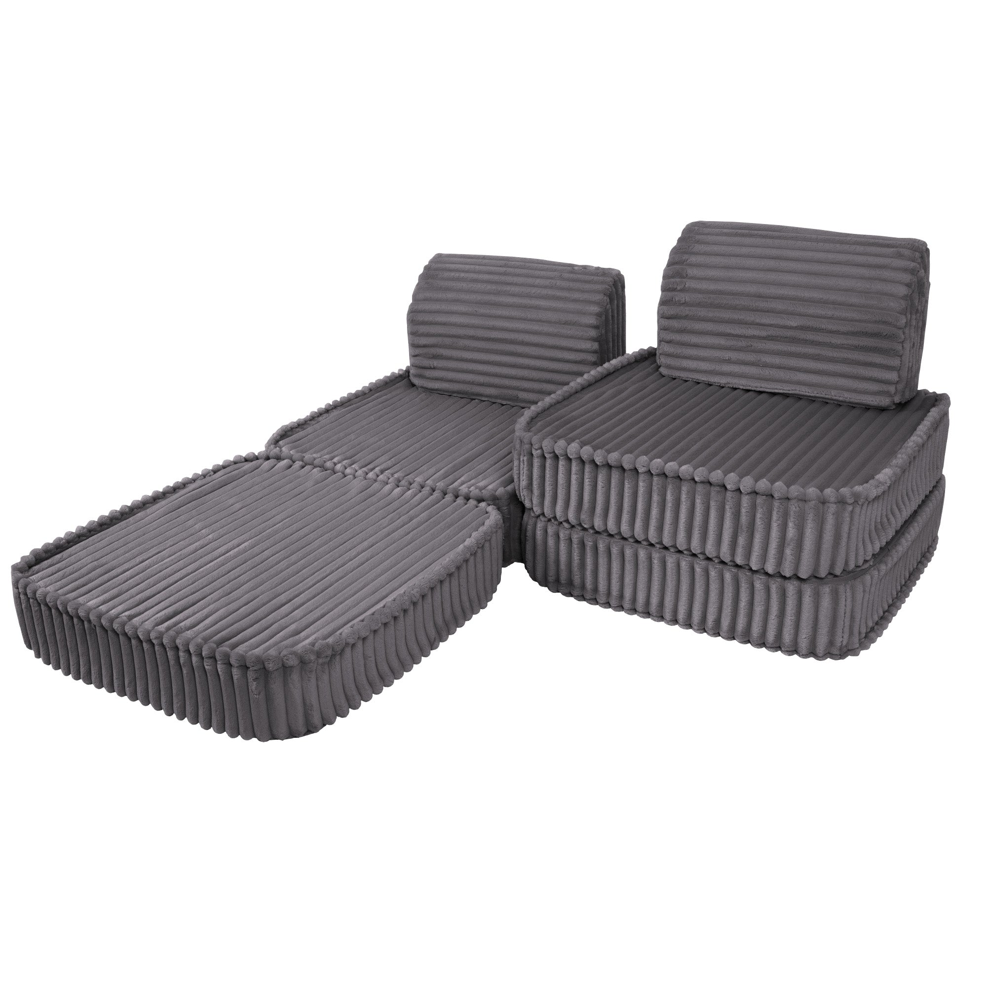 Meowbaby Churros Pocket Sofa Basic Jurassic Grey