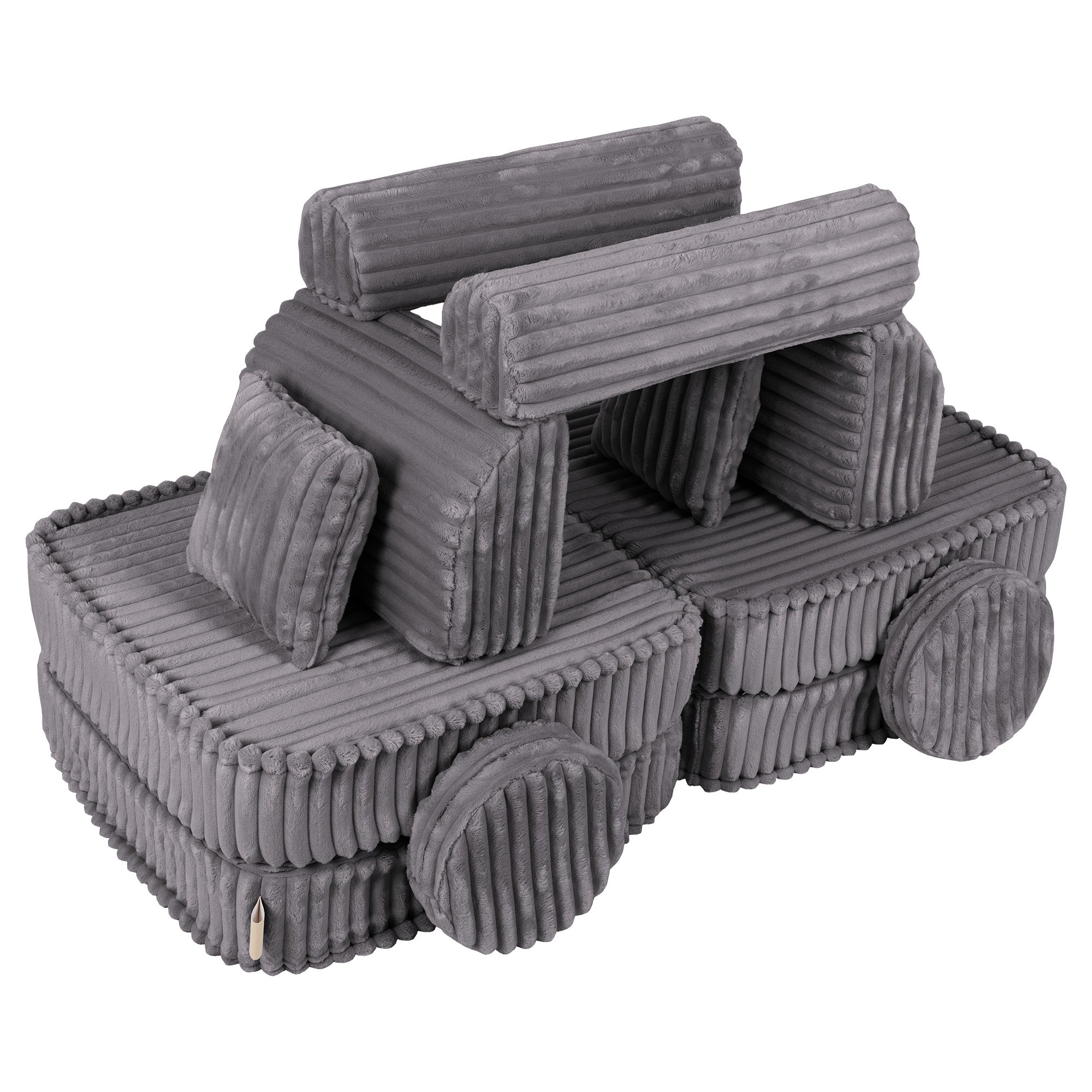 Meowbaby Churros Pocket Sofa Plus Jurassic Grey