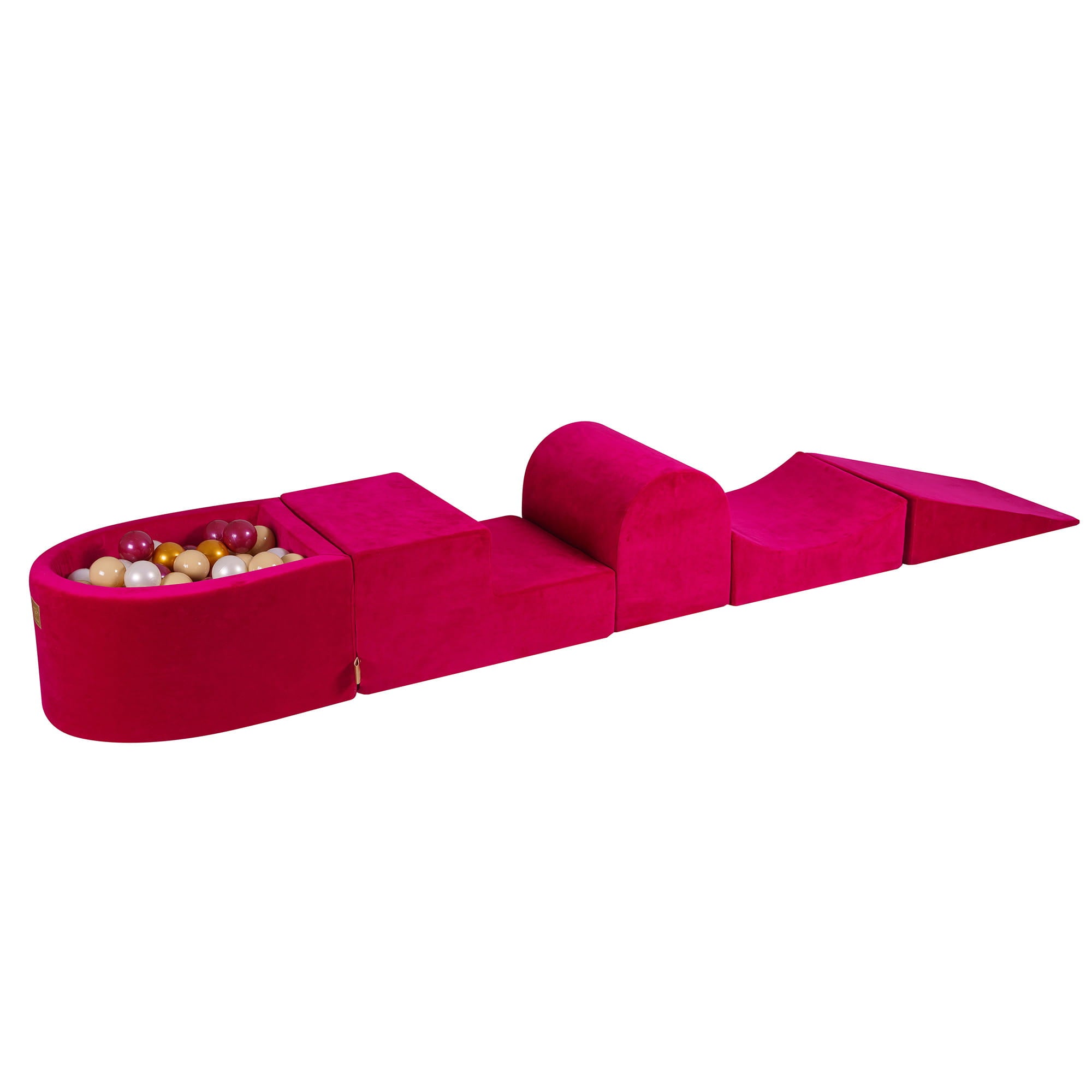 Hrací sestava z pěnových bloků - 5-dílná sada | Kolekce Samet (Velvet) - purpurová