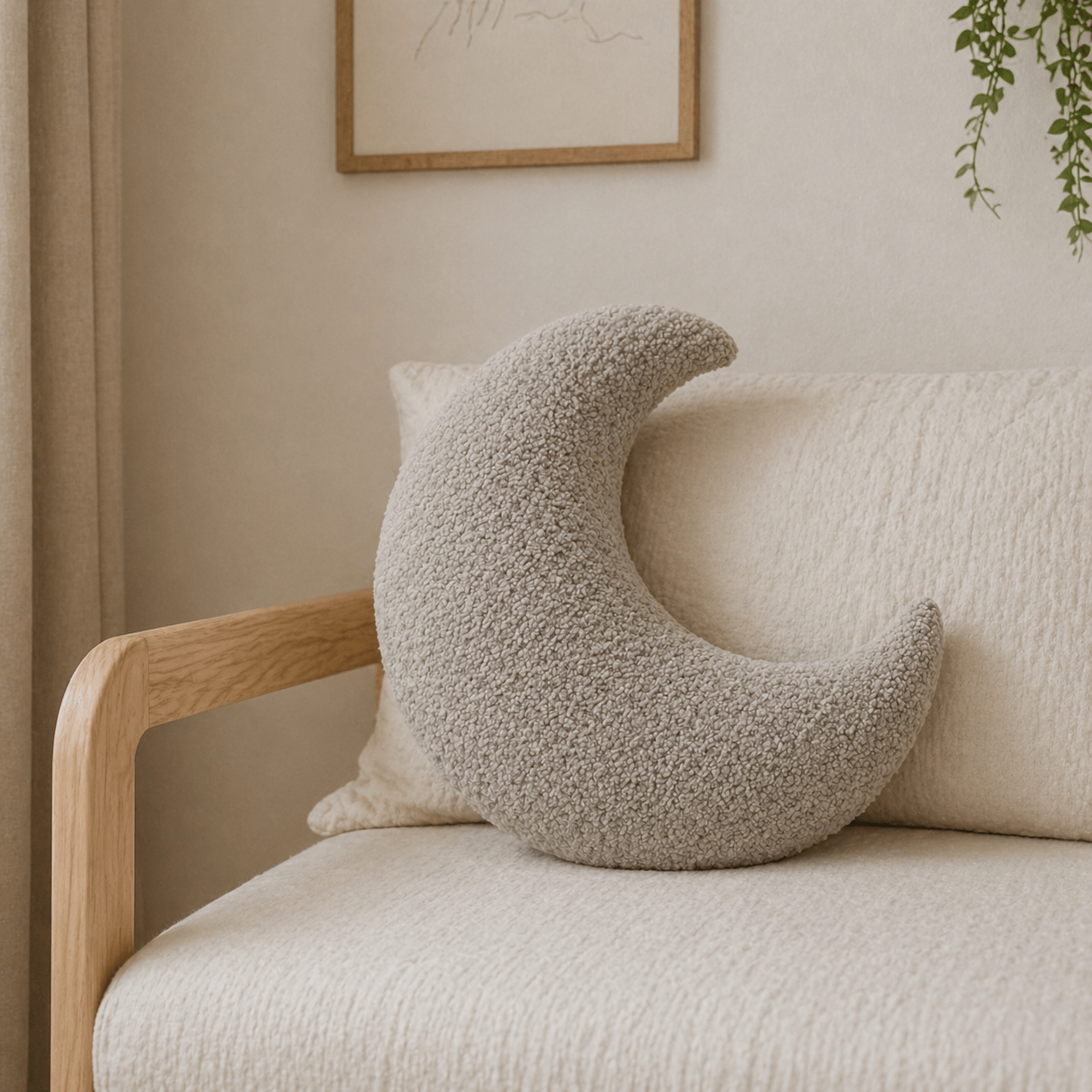 Dekorační dětský polštář Měsíc – měkký a stylový | Boucle