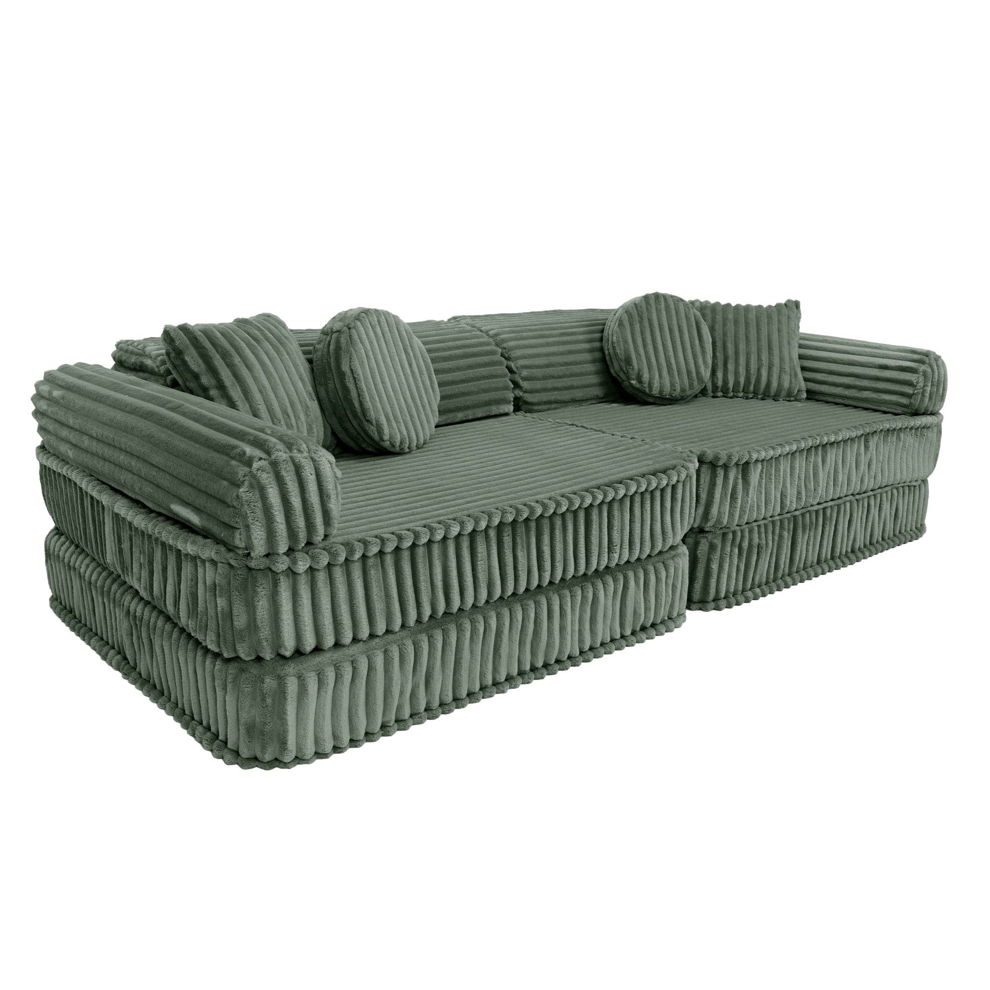 Meowbaby Kids Play Sofa - Modular Play Couch | 10 Pieces | Churros